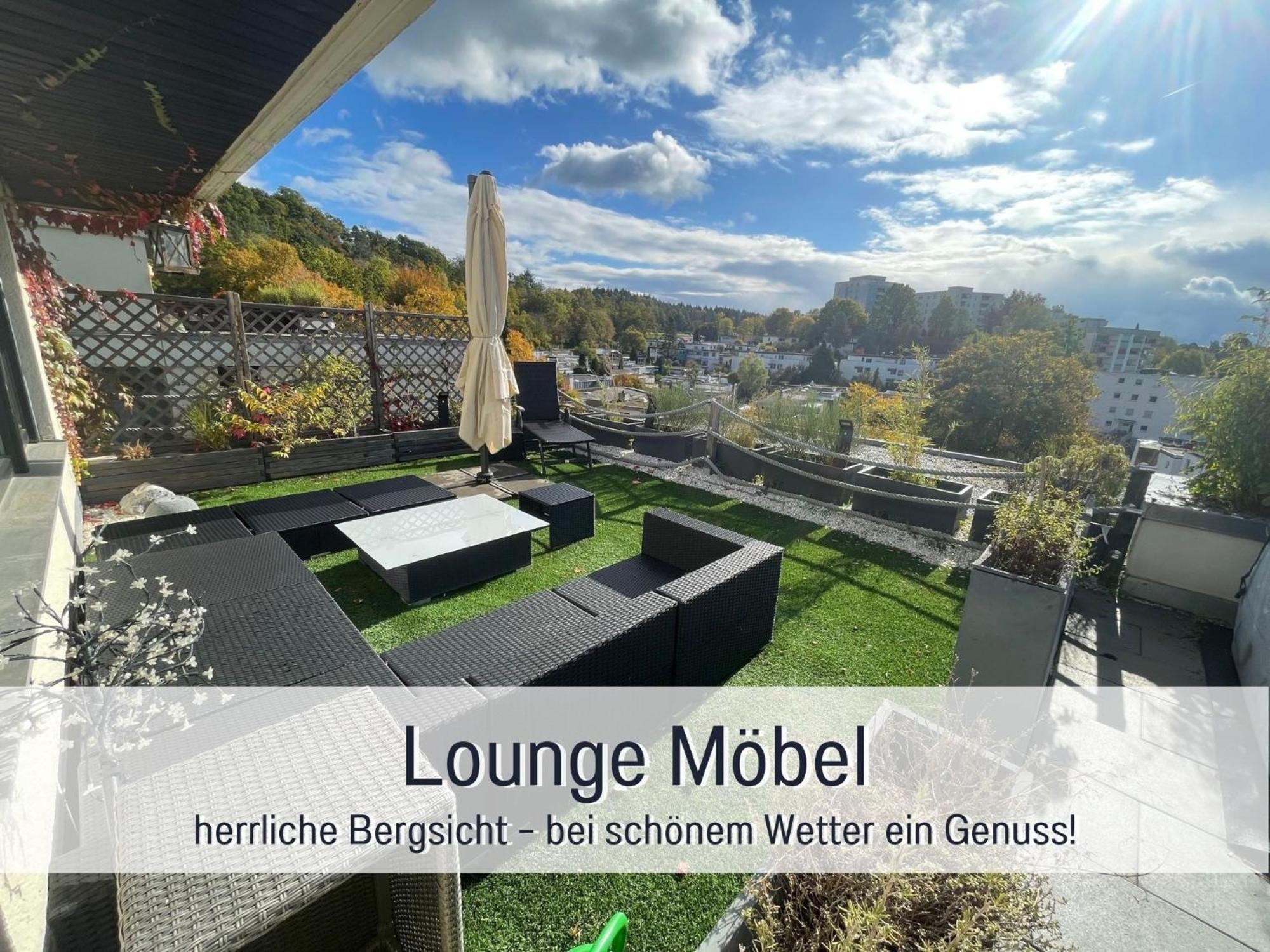 Penthouse - 3 Schlafzimmer- Sonnige Dachterrasse -Whirlpool & Alpenblick - Perfekt Fuer Romantik Oder Familienurlaub Mit Kind, Hund Willkommen - By Ferienwohnenamsee - Юберлінген Екстер'єр фото