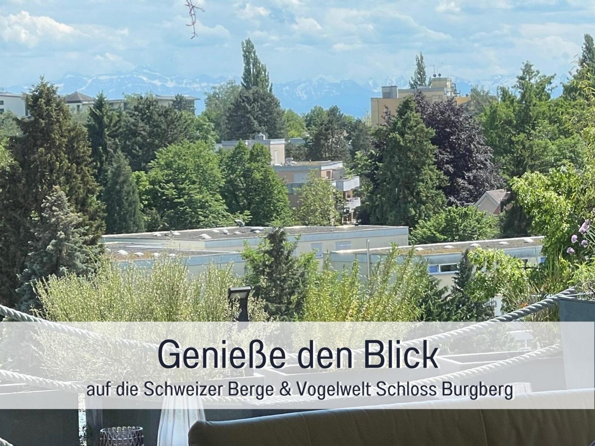 Penthouse - 3 Schlafzimmer- Sonnige Dachterrasse -Whirlpool & Alpenblick - Perfekt Fuer Romantik Oder Familienurlaub Mit Kind, Hund Willkommen - By Ferienwohnenamsee - Юберлінген Екстер'єр фото