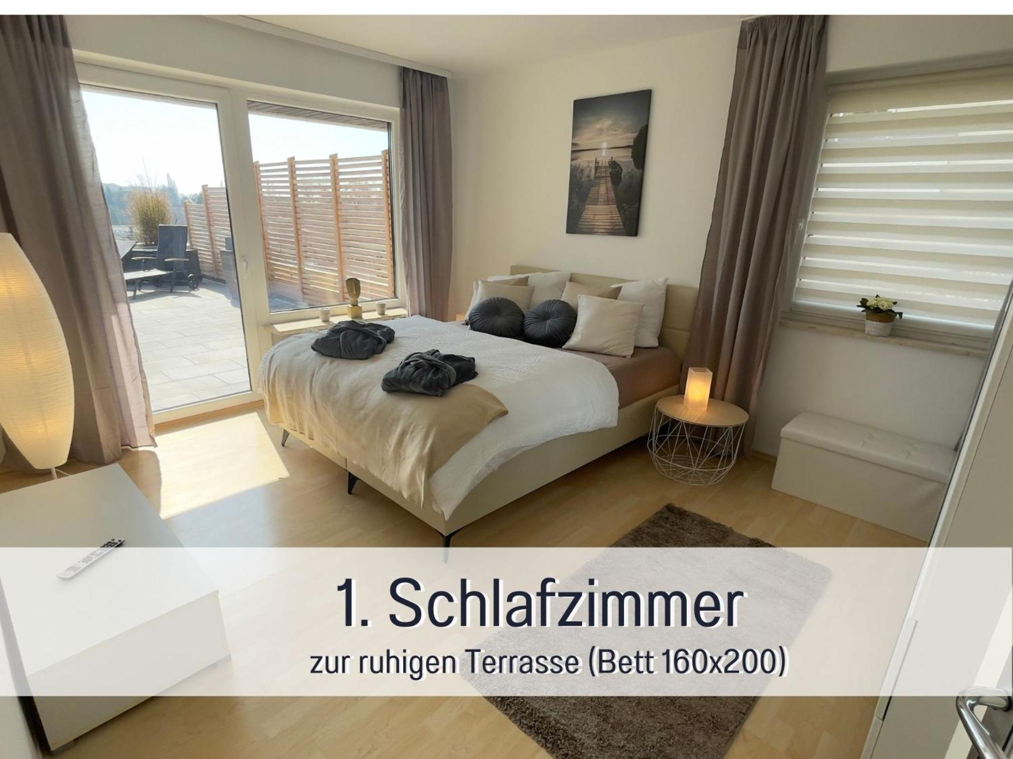 Penthouse - 3 Schlafzimmer- Sonnige Dachterrasse -Whirlpool & Alpenblick - Perfekt Fuer Romantik Oder Familienurlaub Mit Kind, Hund Willkommen - By Ferienwohnenamsee - Юберлінген Екстер'єр фото